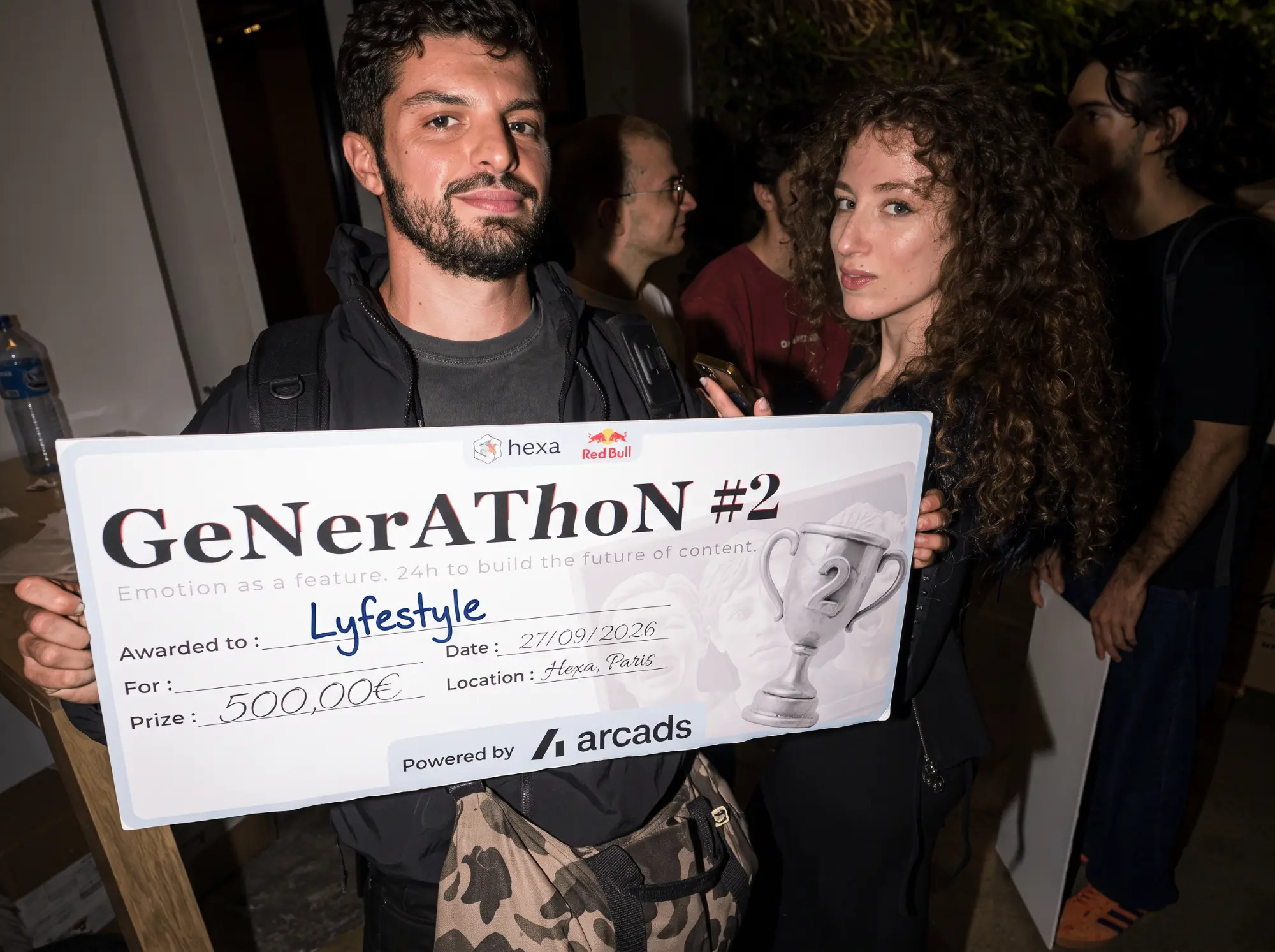 Matt Ferre with the Generathon #2 second-place award in Paris