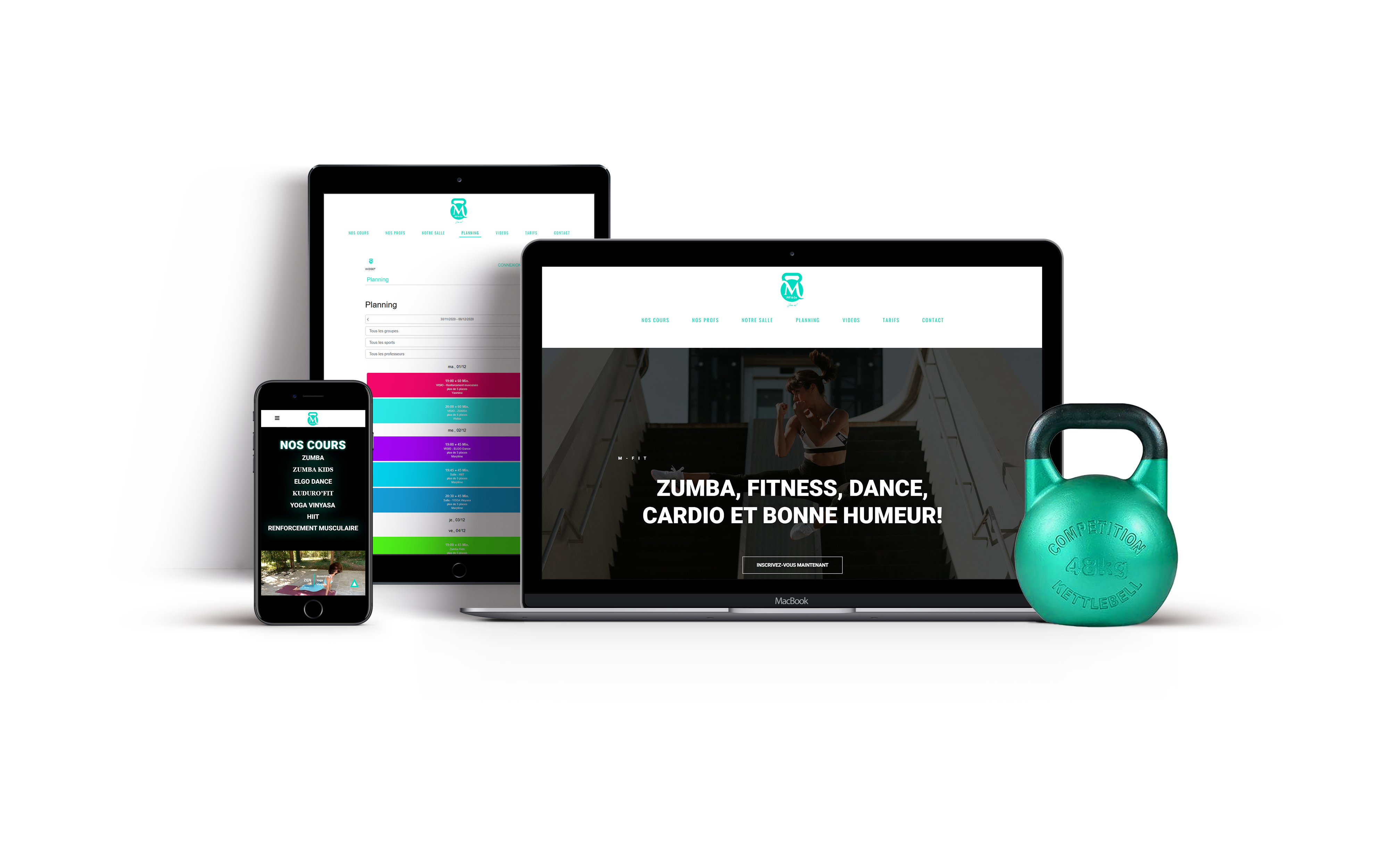 M-FIT website mockup