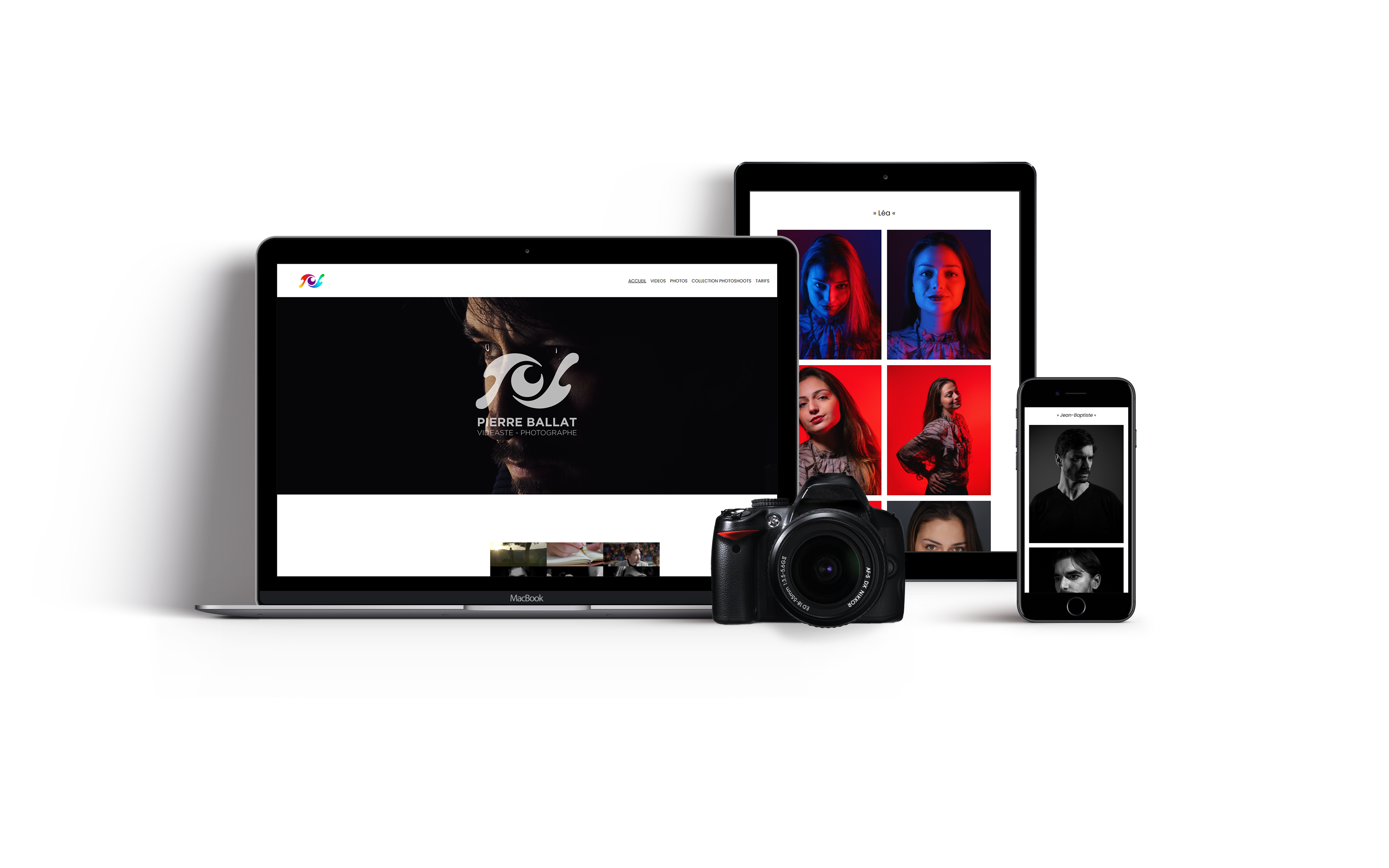 PIERRE BALLAT website mockup