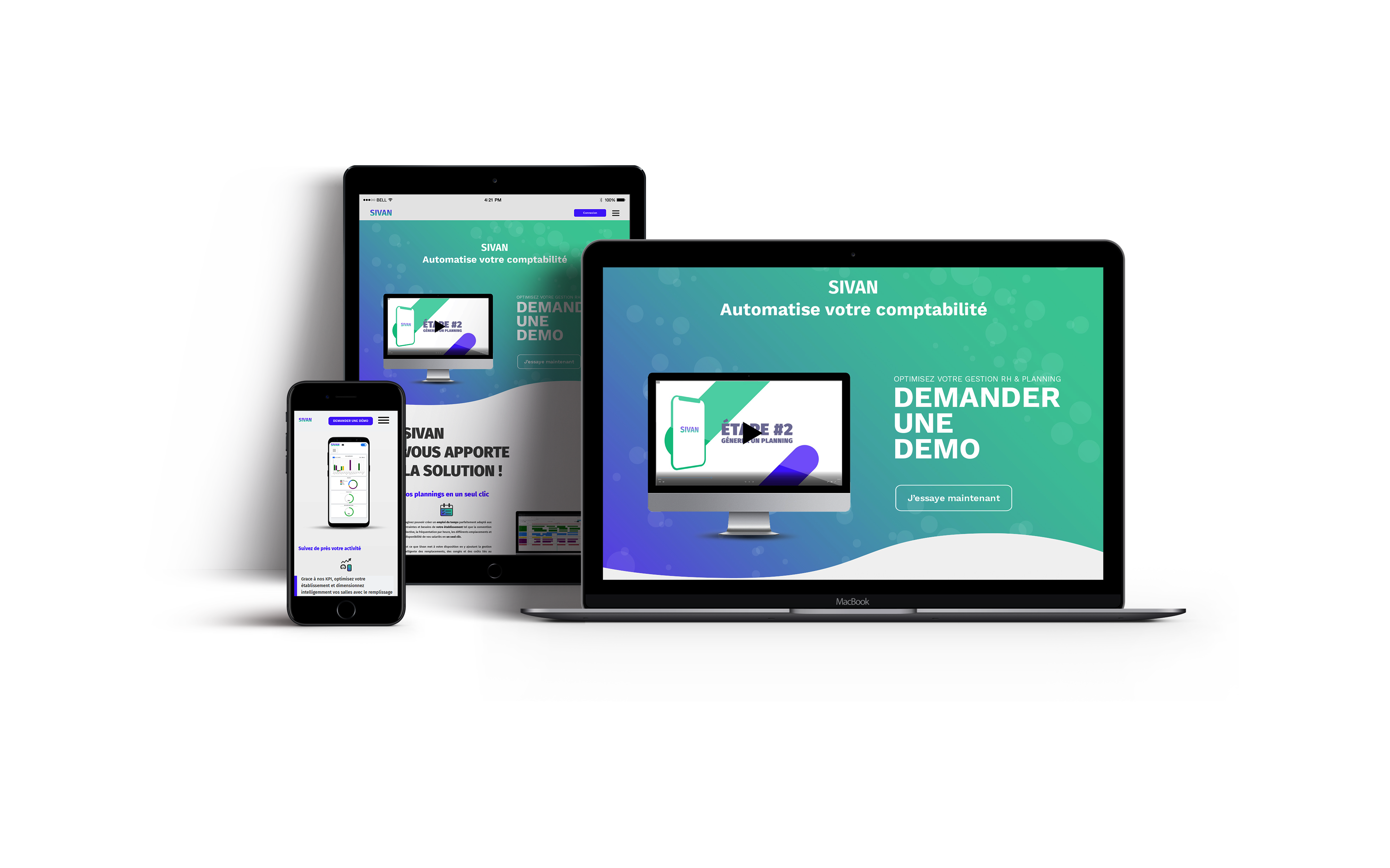 SIVAN website mockup